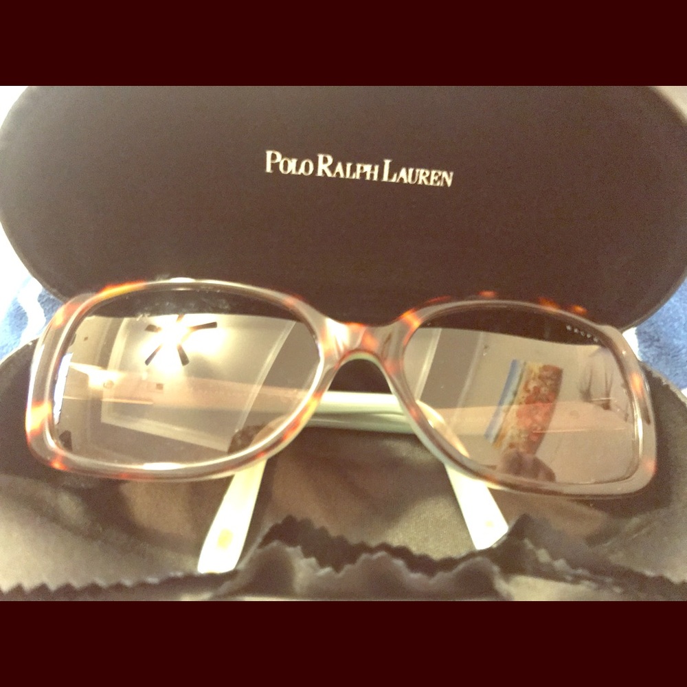 Ralph Lauren Polo Sunglasses Tiffany Blue w Case